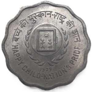 REPUBLIC INDIA /COMMEMORATIVE 10 PAISE /HAPPY CHILD-NATION'S PRIDE (F.A.O SERIES) INTERNATION YEAR OF THE CHILD /1979 /BOMBAY MINT /UNC GRADE