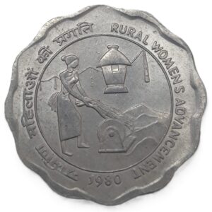 REPUBLIC INDIA/ COMMEMORATIVE 10 PAISE/ RURAL WOMEN'S ADVANCEMENT/ 1980/ KOLKATA  MINT/ UNC GRADE