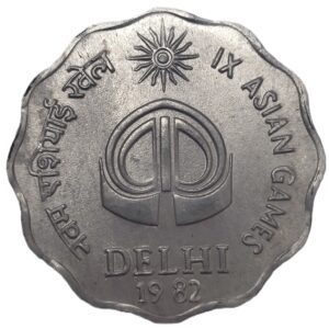 REPUBLIC INDIA/ COMMEMORATIVE 10 PAISE/ IX ASIAN GAMES / 1982/ KOLKATA MINT/ UNC GRADE