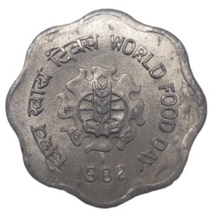 REPUBLIC INDIA/ COMMEMORATIVE 10 PAISE/ WORLD FOOD DAY (F.A.O SERIES) / 1982/ KOLKATA MINT/ UNC GRADE
