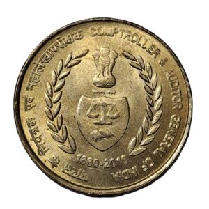 REPUBLIC INDIA/ COMMEMORATIVE 5 RUPEES / COMPTROLLER & AUDITOR GENERAL OF INDIA / 1860 - 2010 / KOLKATA MINT / UNC GRADE